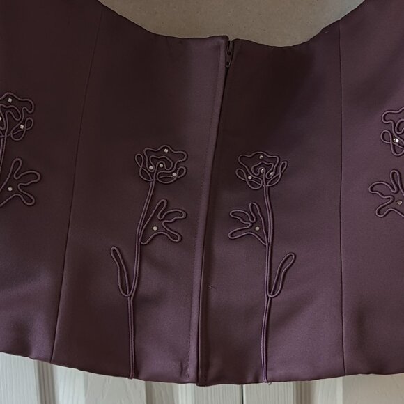 Purple floral corset and skirt 2 piece - Picture 9 of 12